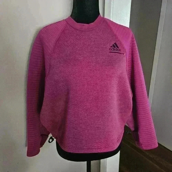 Adidas Women's ZNE A C C.rdy Sweater in Power Berry S - Picture 3 of 15